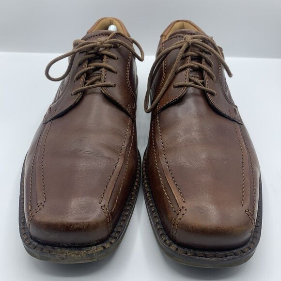 ECCO Men\'s Seattle Bicycle-Toe Oxford Brown Leather Sz 43 EU 9-9.5 US